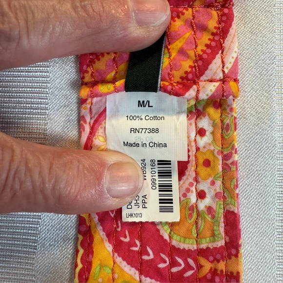 J Crew Cotton Quilted Boho Pastel Paisley Belt Med/Large Women’s - Picture 9 of 12